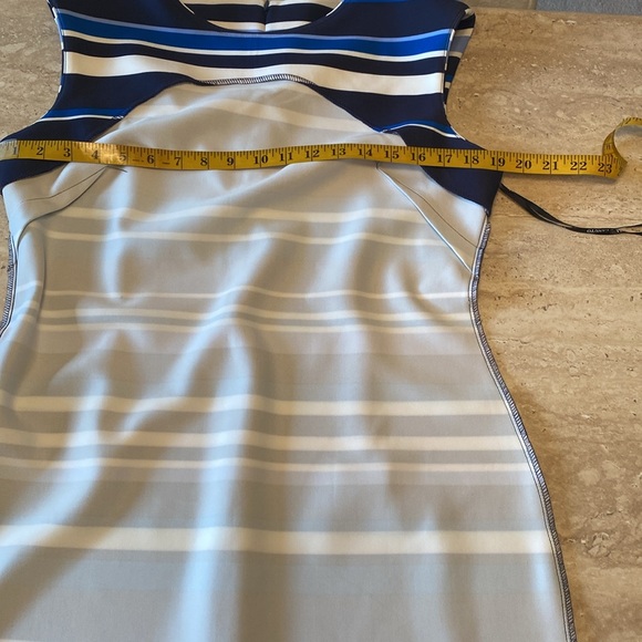 NWOT Vince Camuto Blue & White dress, see measurements in photos below. - Picture 8 of 12